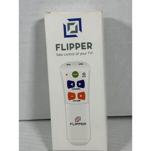 Flipper Big Button Universal TV Remote for Seniors White V9.2 Two Device Control